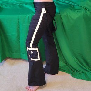 Illig Black Reflective Raver Pants 90s Vintage